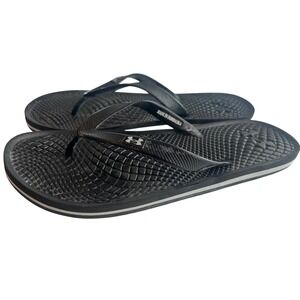 Under Armour Men's Black Logo Flip Flops Slides Sandals Size L
